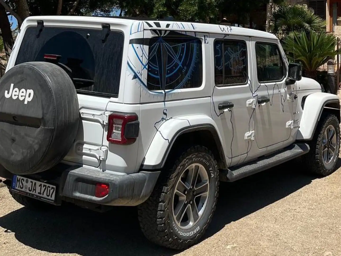 Jeep Wrangler Wrangler Unlimited 2.2 CRD Sahara Sky one touch Weiß - 2