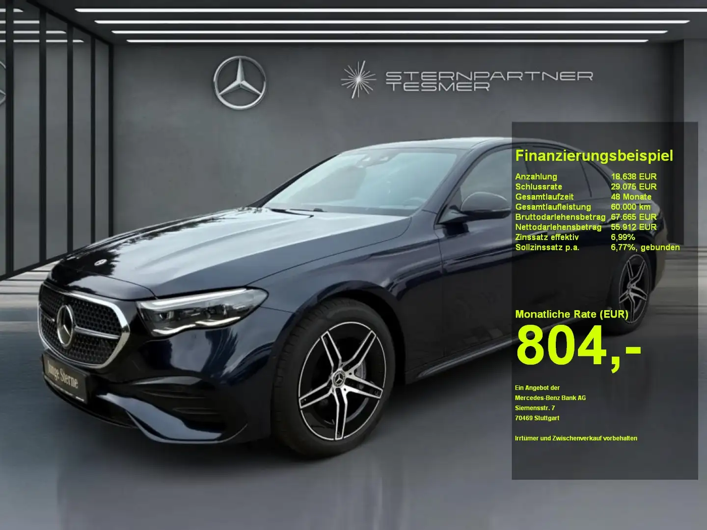 Mercedes-Benz E 450 d 4M AMG Burm.4D Digit.L. HUD Airmatic Blau - 1