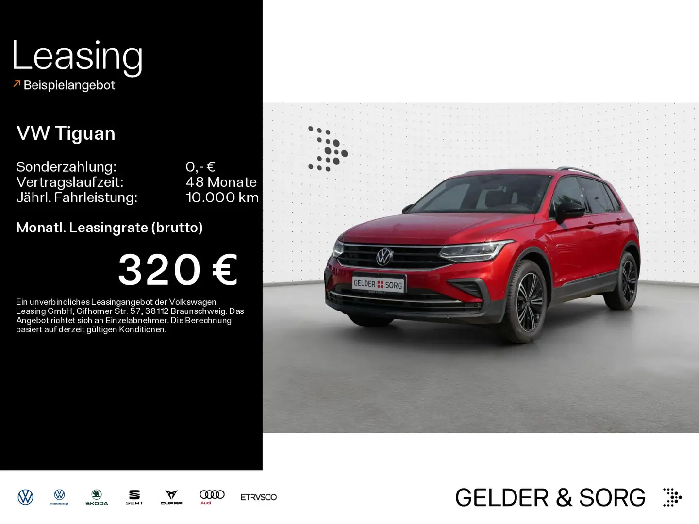Volkswagen Tiguan Life Active 1.5 TSI Virtual*RFK*AHK*LED Rot - 1