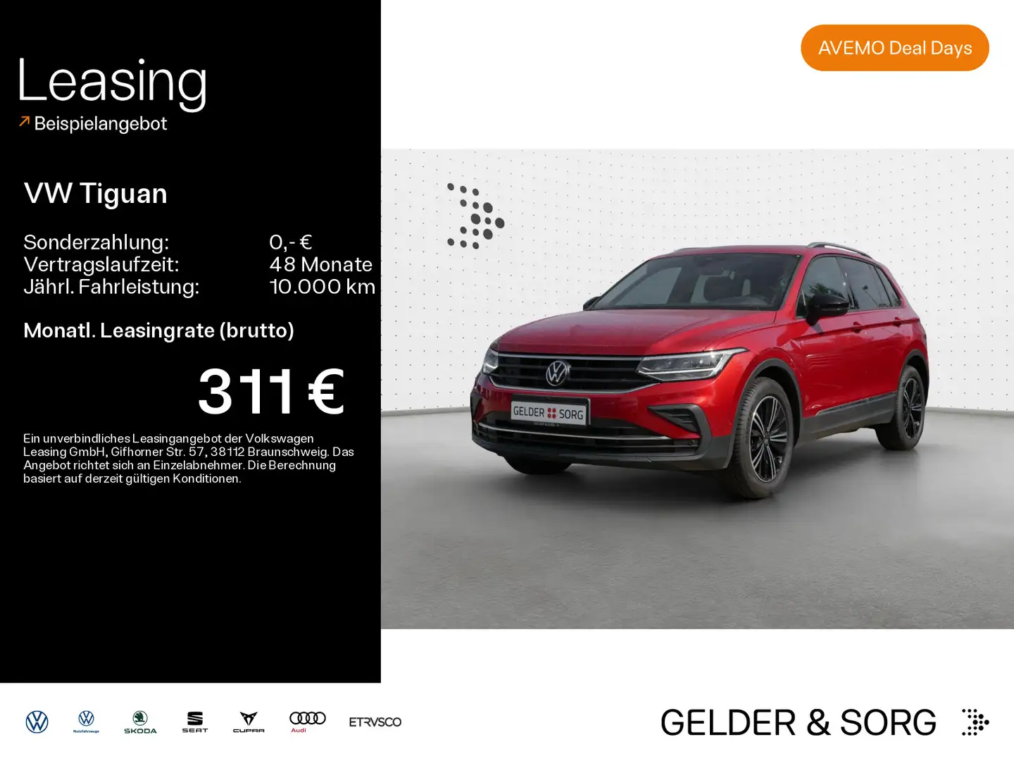 Volkswagen Tiguan Life Active 1.5 TSI Virtual*RFK*AHK*LED Rojo - 1