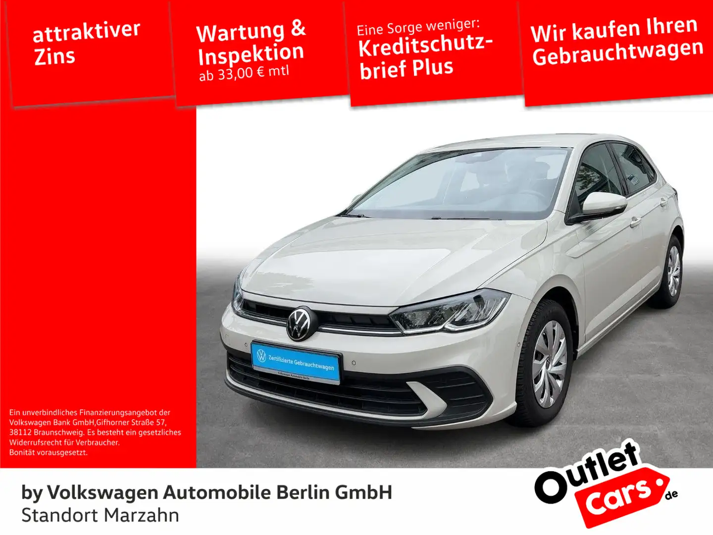 Volkswagen Polo 1.0 Life Navi LED Klima PDC Allwetter Gold - 1