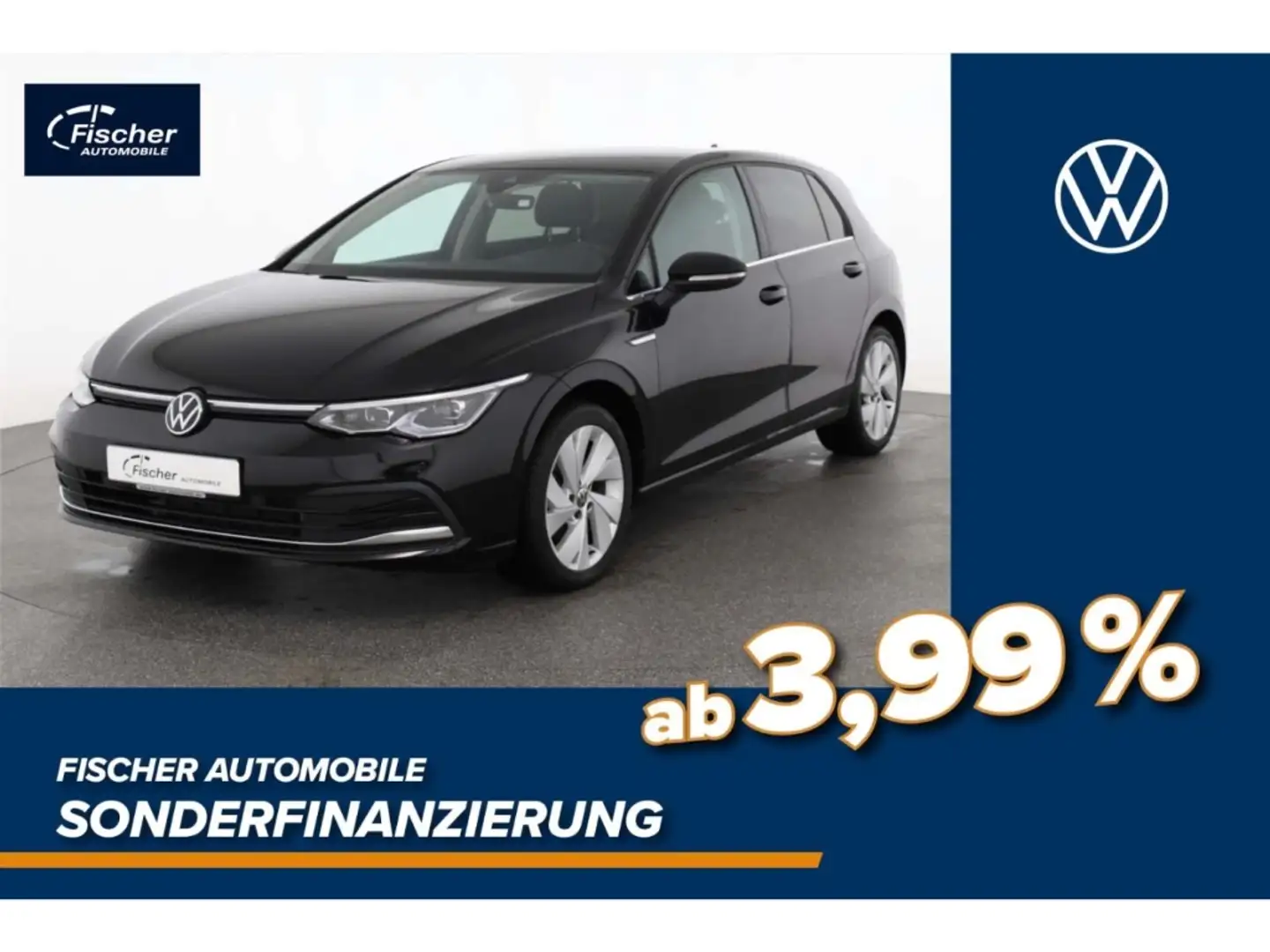 Volkswagen Golf 1.5 eTSI Style DSG LED/NAV/ACC/DC/PDC/SH Schwarz - 1