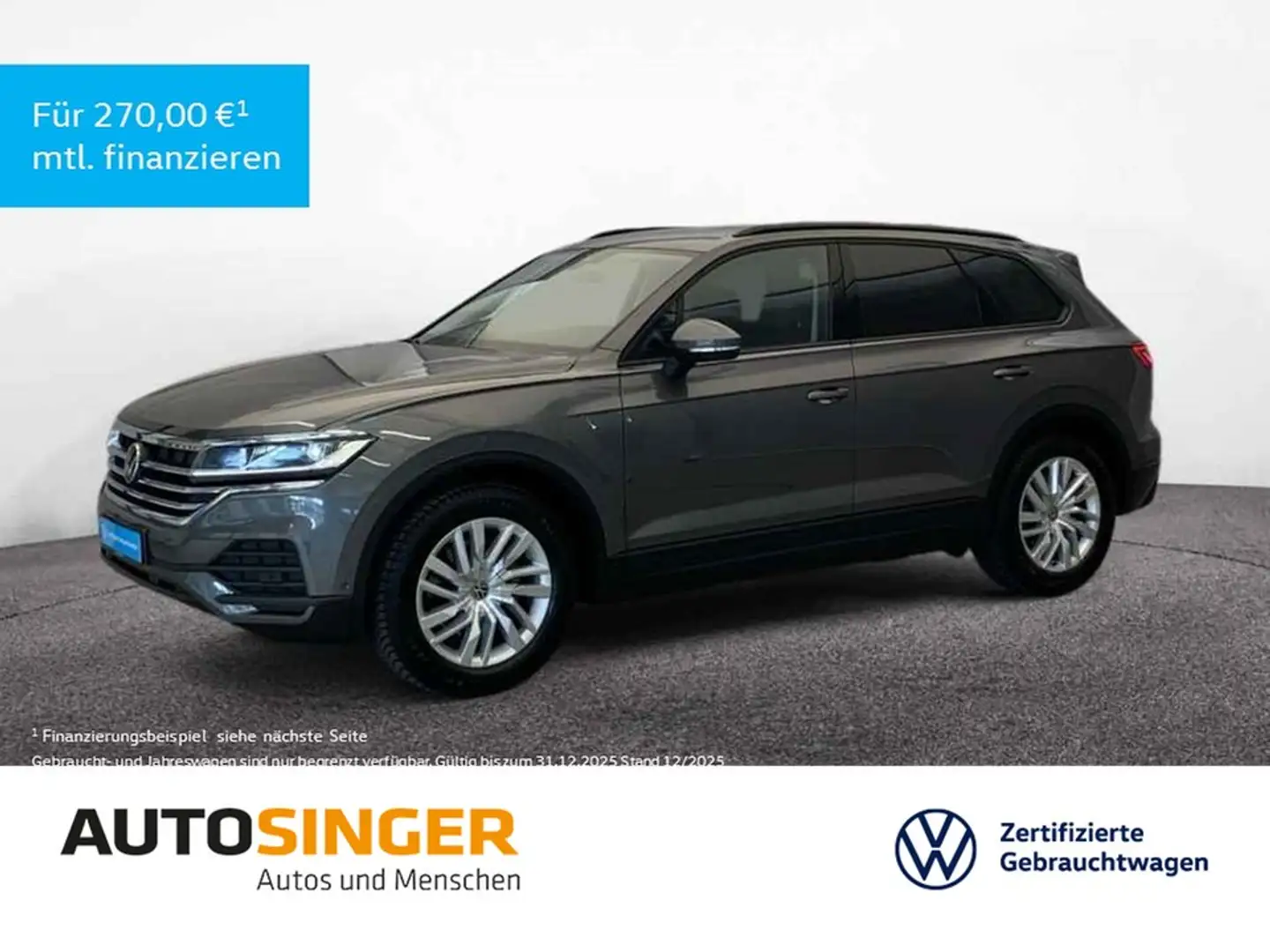 Volkswagen Touareg TDI tiptr. 4M *AHK*LEDER*LUFTF*R-CAM*NAV Grau - 1