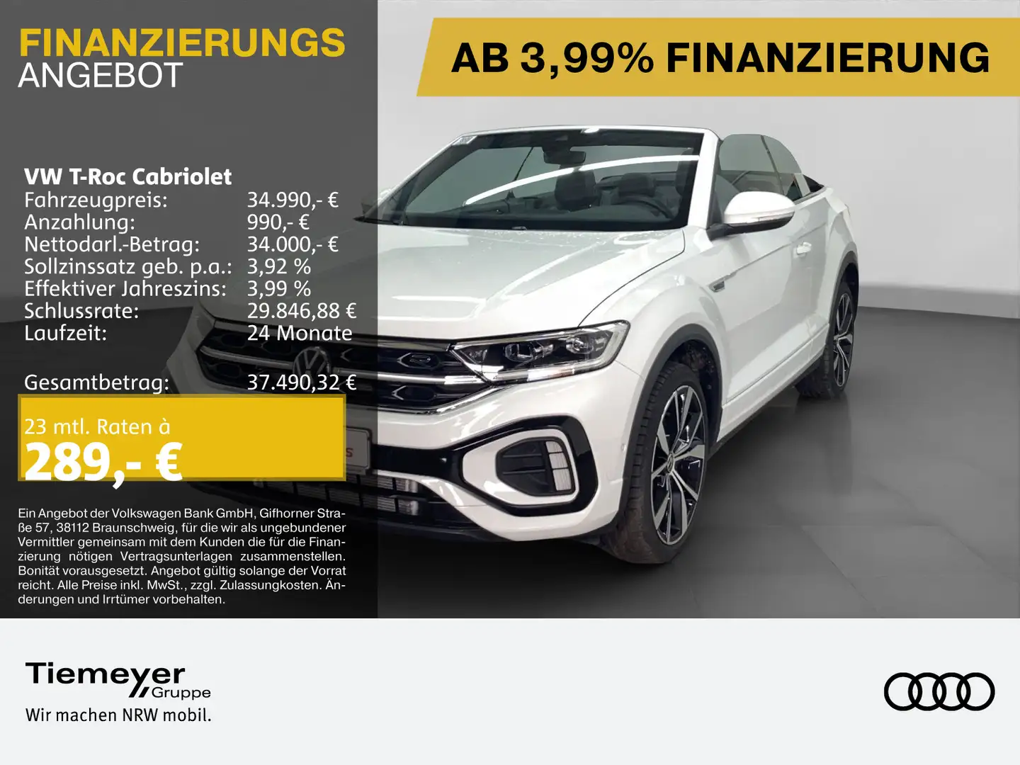 Volkswagen T-Roc 1.5 TSI DSG R-LINE LM19 MATRIX K Weiß - 1