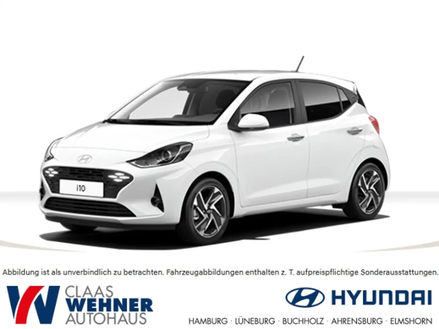 Hyundai i10 Trend 1.2 EU6d Sitzh. Navi Rückfahrk. PDC Weiß - 1