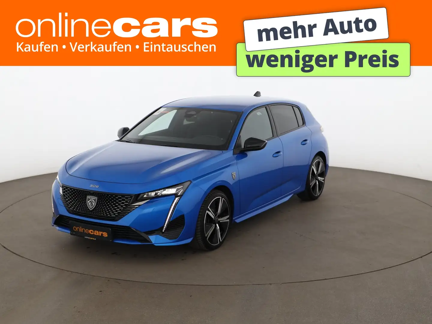 Peugeot 308 1.2 PureTech 130 GT Aut LED LEDER NAVI R-CAM Blau - 1