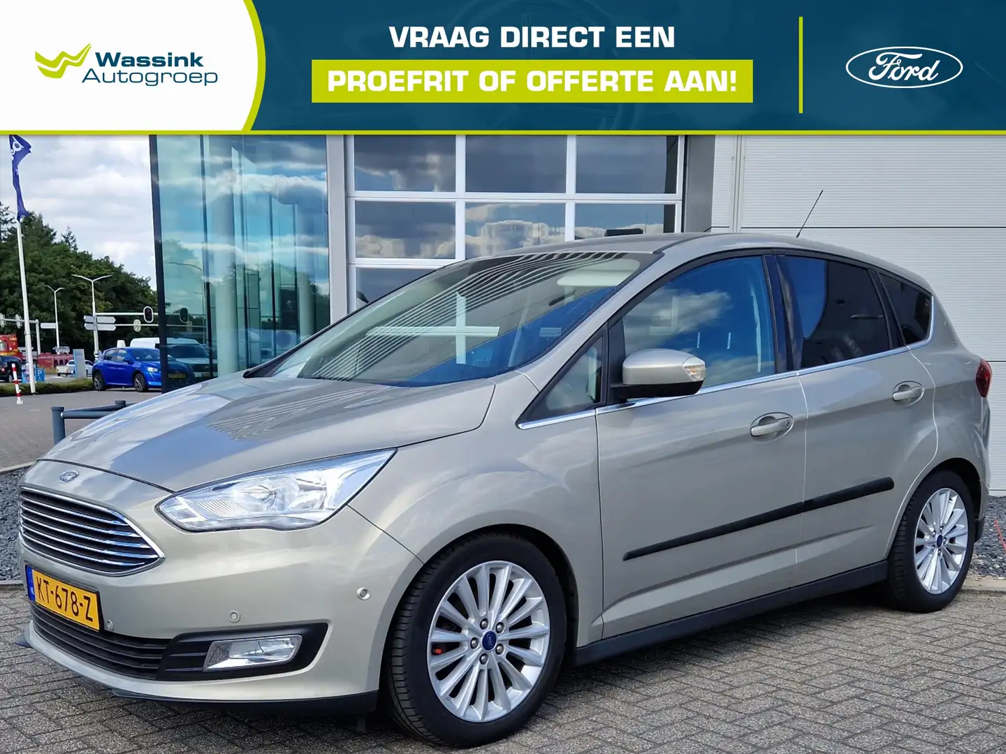 Ford C-Max 1.0 Ecoboost 125pk Titanium | 24.000 KM | Navigati Grijs - 1