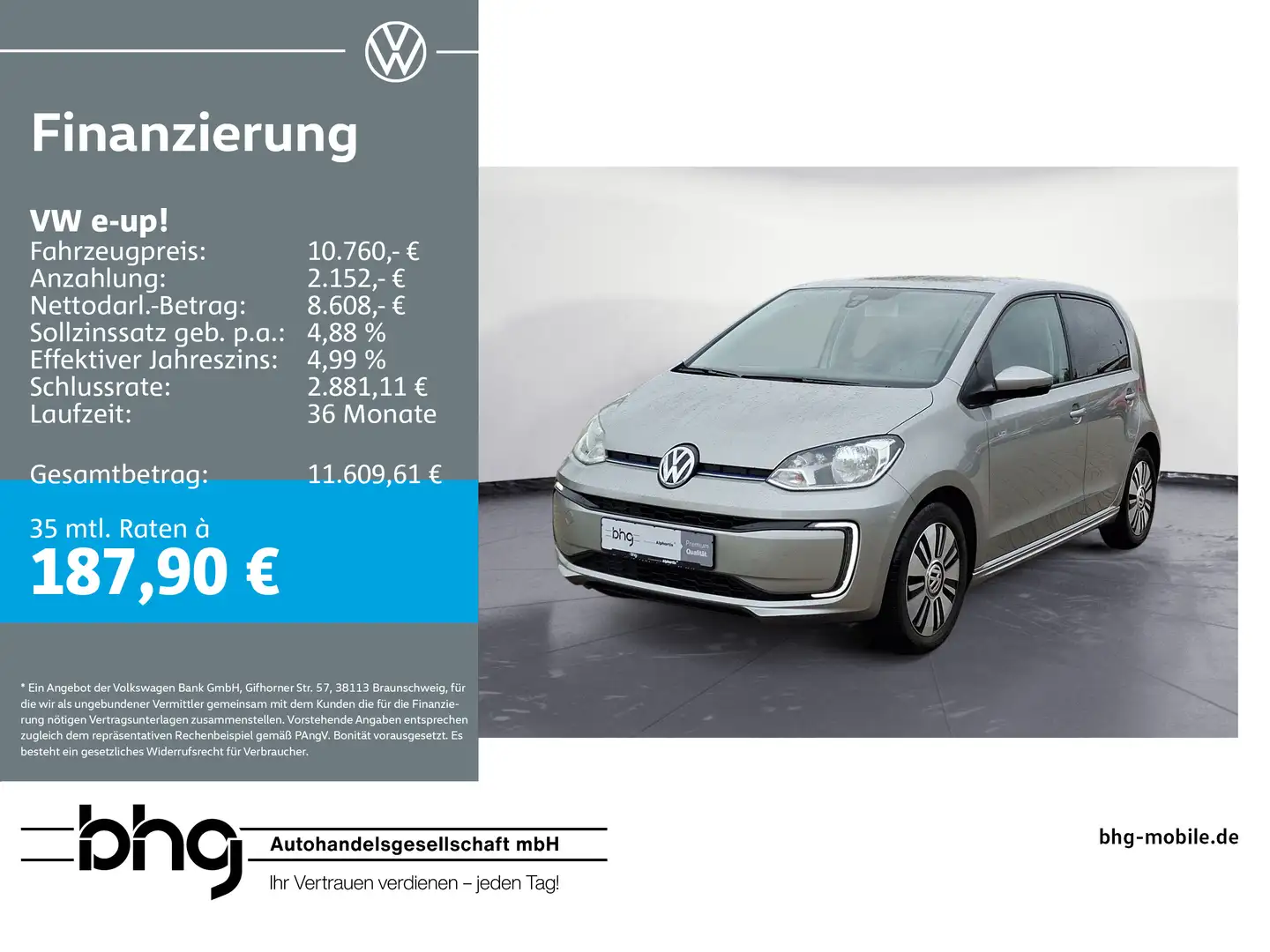 Volkswagen e-up! . Silber - 1