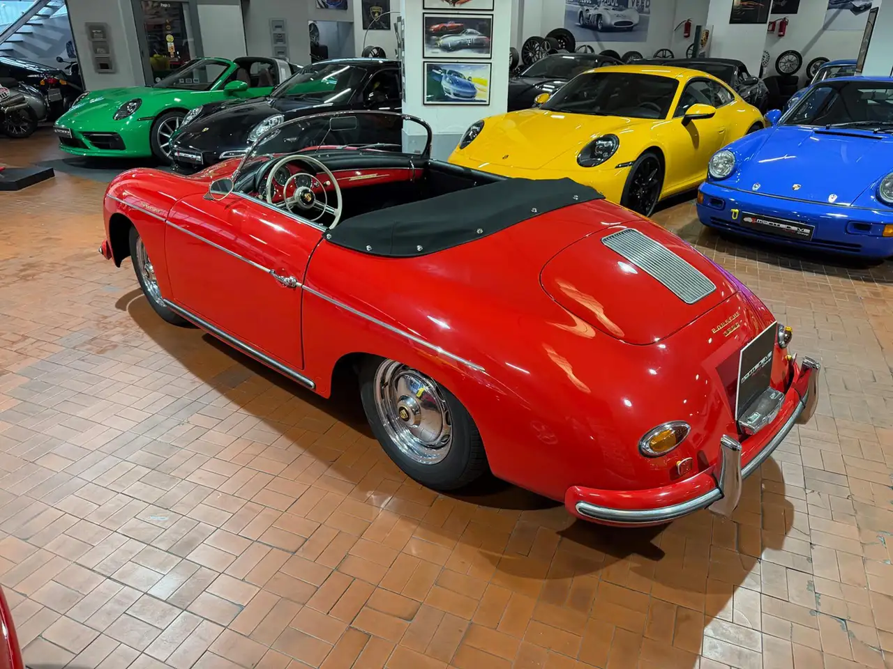 Porsche 356 Speedster 1600 A -Matching color-Pelle Nera, foto 4