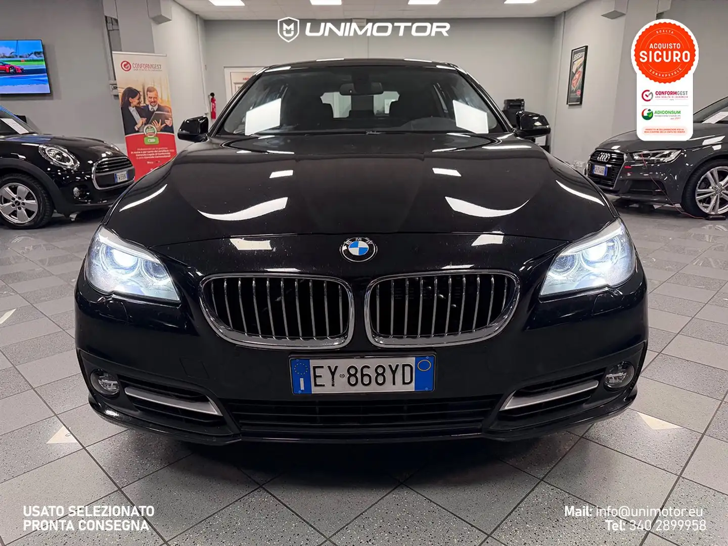 BMW 520 520d F11 Touring 190cv Luxury Automatica Schwarz - 2