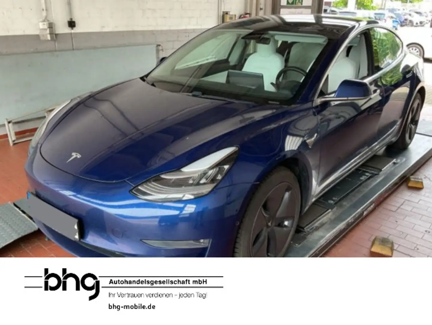 Tesla Model 3 Langstreckenbatt. Allradantrieb Dual Mot Bleu - 1