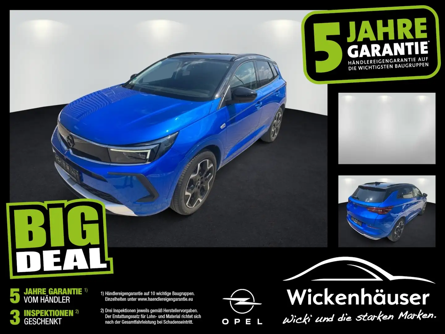 Opel Grandland X Ultimate 4x4 Leder Sitzklima 360 Blau - 1