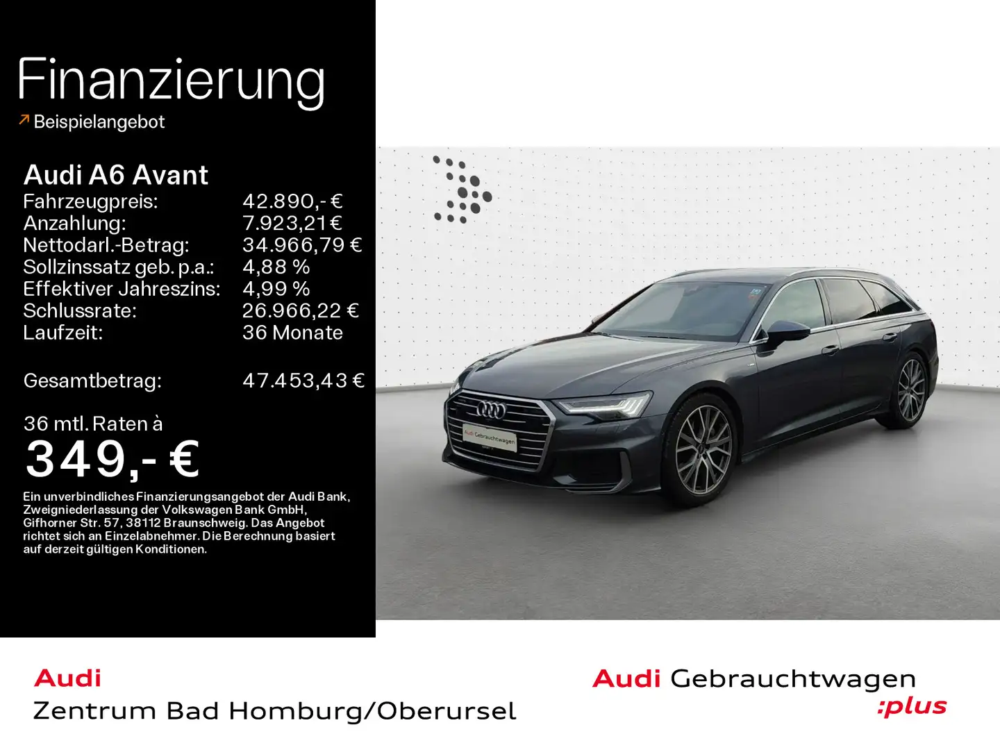 Audi A6 Sport 55 TFSI quattro S line*Navi*Matri Grau - 1