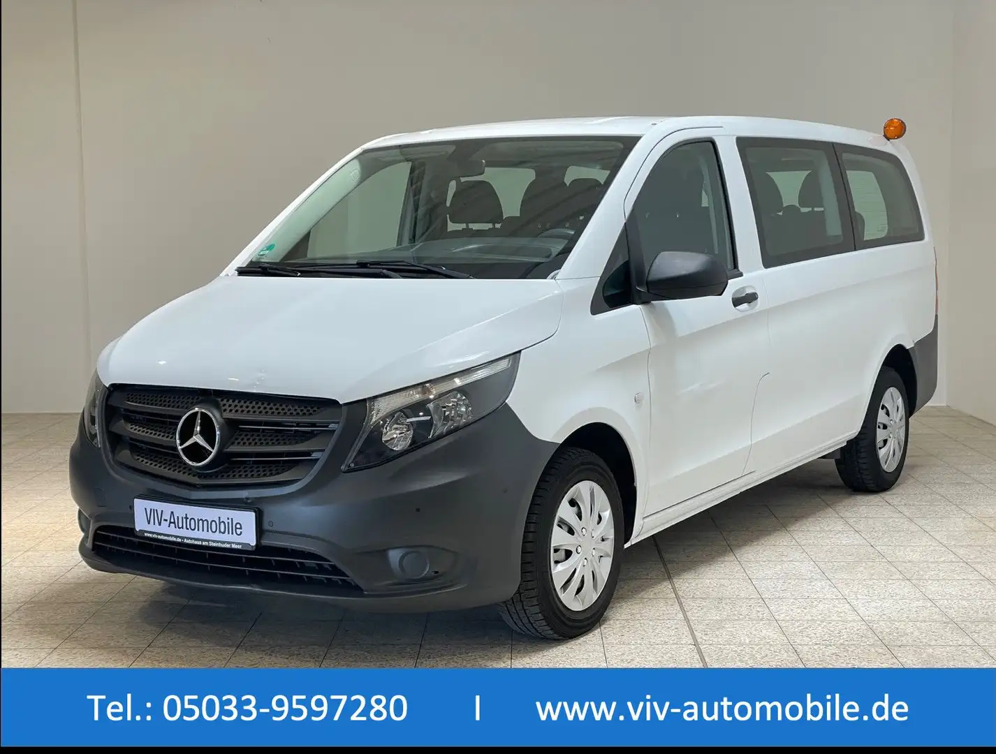 Mercedes-Benz Vito Tourer 109 CDI lang 1.Hd*9-Sitzer*Klima*PDC Weiß - 1