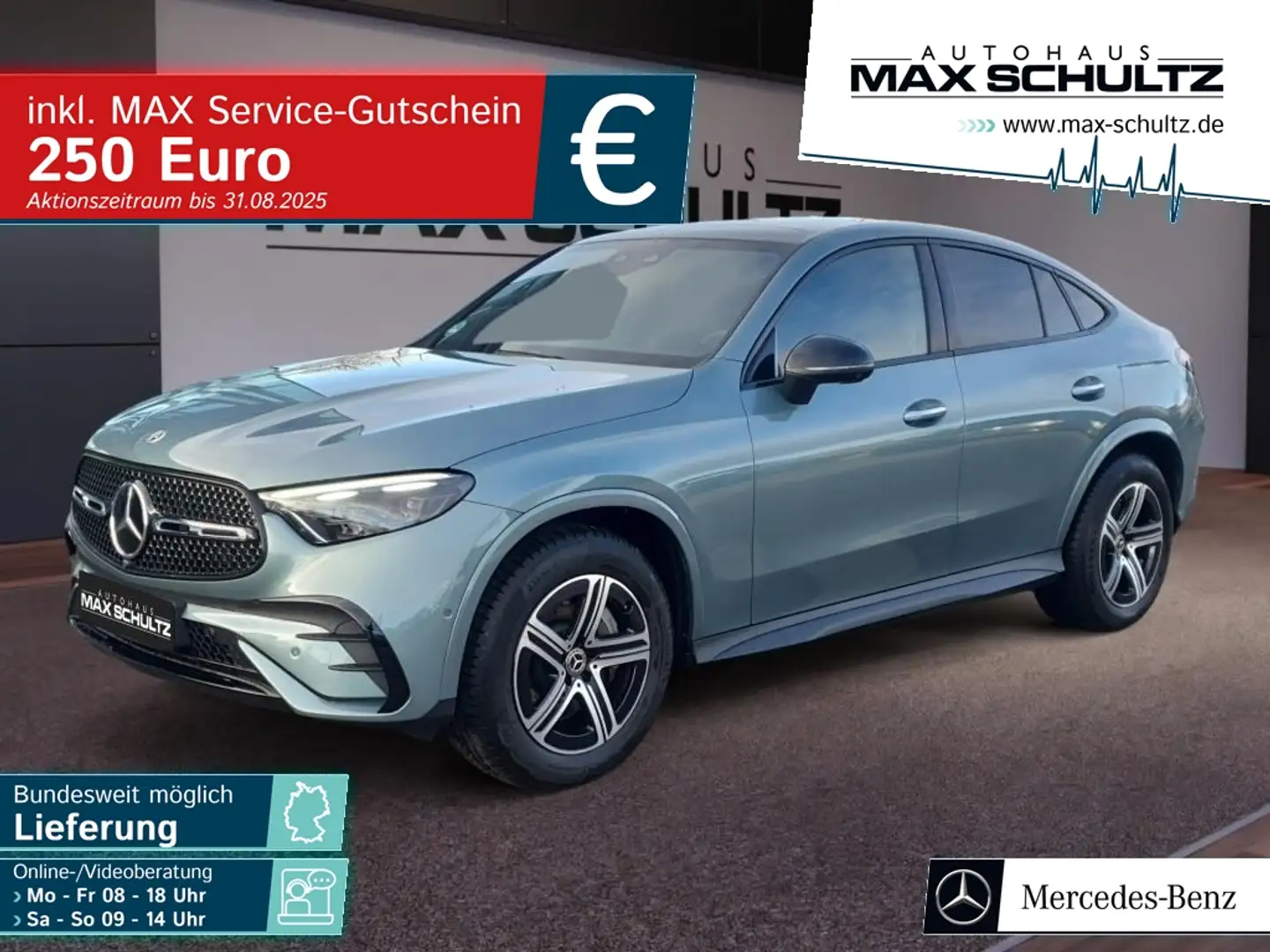 Mercedes-Benz GLC 450 d 4M Coupé AMG*Night*AHK*Pano-Dach*360° Argent - 1