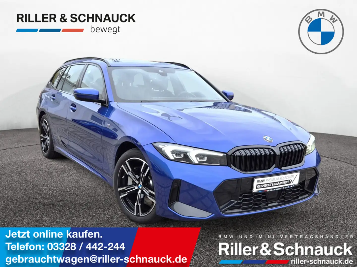 BMW 330 i Touring xDrive M-Sport ACC+KAM+LED+NAVI+ Blau - 1