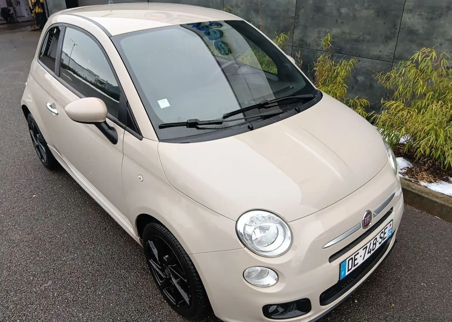 Fiat 500 Belle pack 2014 69ch tbe revise reprise Beige - 1