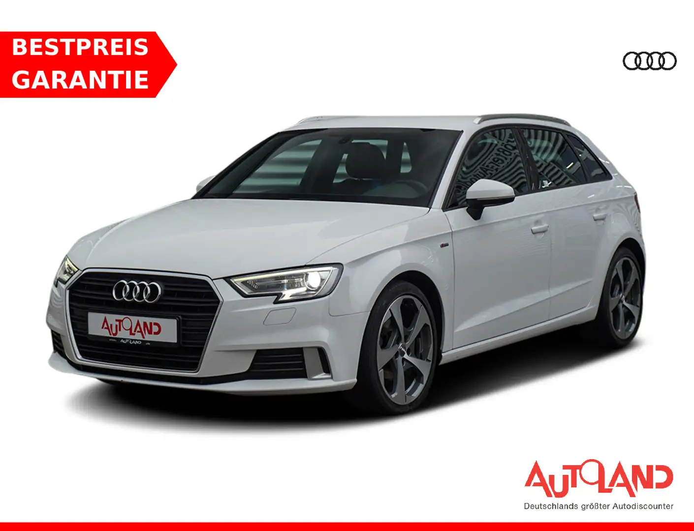 Audi A3 Sportback 1.5 TFSI sport Xenon Navi Teilleder Weiß - 1