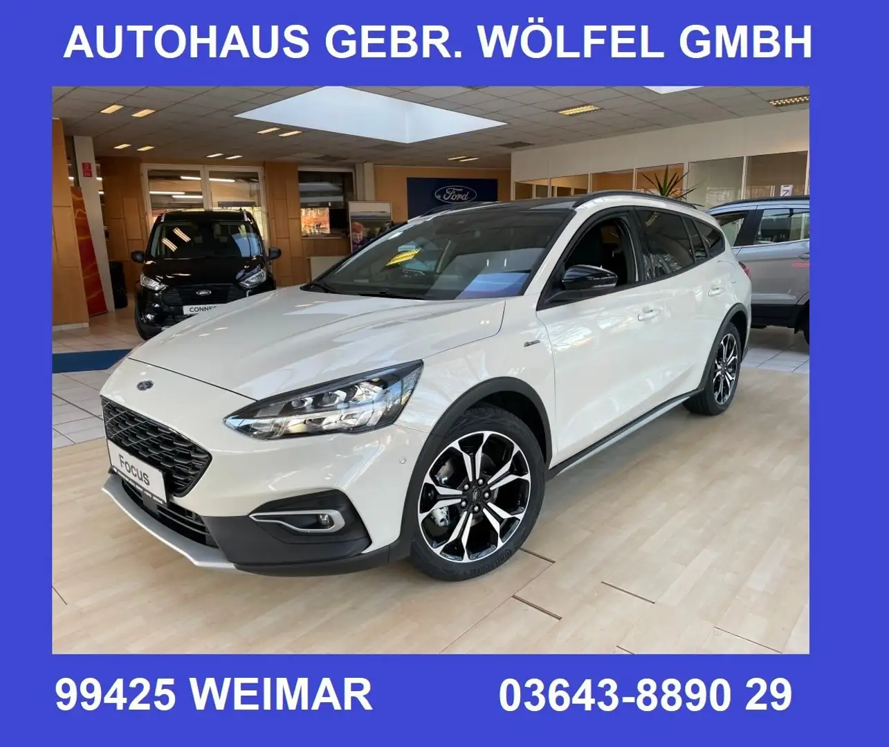Ford Focus Turnier 1.0 EcoBoost Hybrid ACTIVE X*KP,WP,EP,LED* Wit - 1