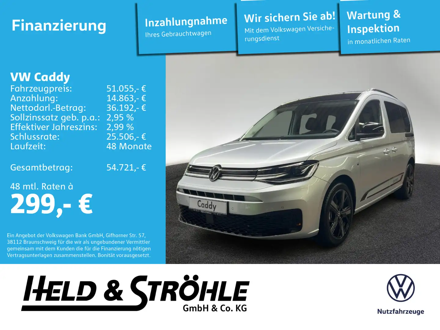 Volkswagen Caddy Edition 2.0 TDI DSG 18 ACC AHK LED STANDH Zilver - 1
