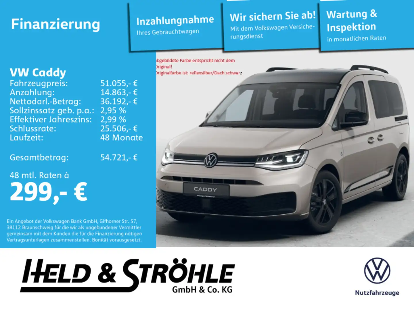 Volkswagen Caddy Edition 2.0 TDI DSG 18 ACC AHK LED STANDH Argento - 1