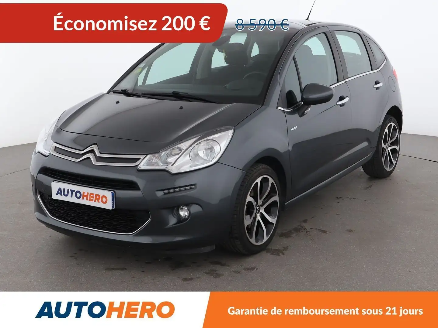 Citroen C3 1.6 Blue-HDi Exclusive Gris - 1