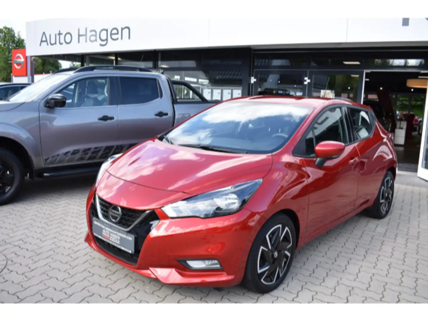 Nissan Micra 1.0 Acenta Automatik|GJR auf 16" Alu|Navi| Rood - 2