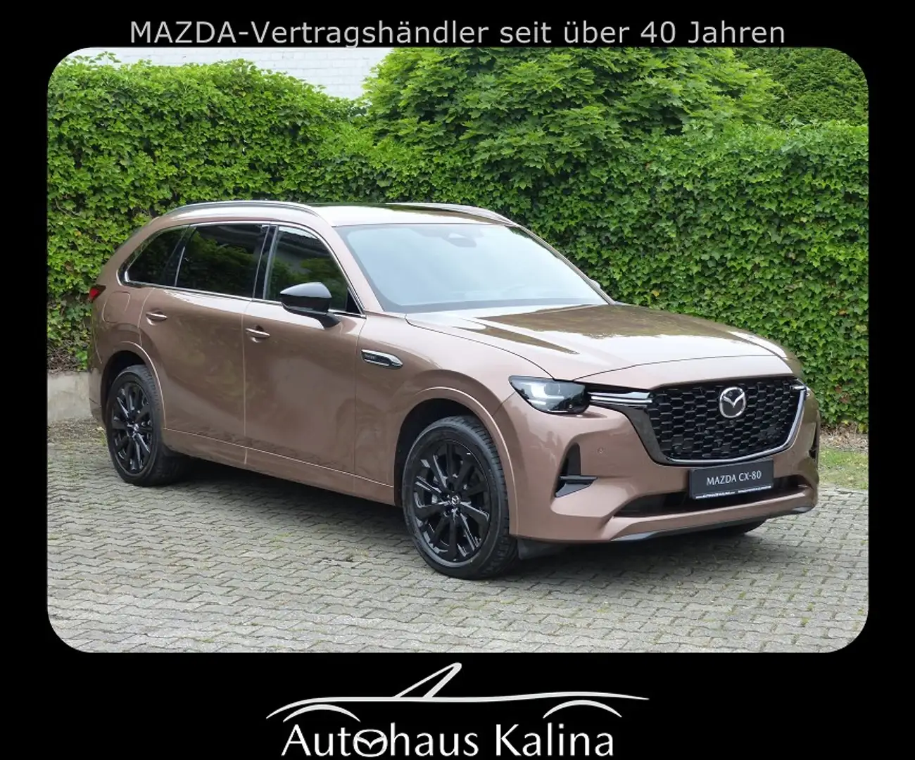 Mazda CX-80 2.5L e-SKYACTIV PHEV Homura Plus mit Anhängerkuppl Braun - 1