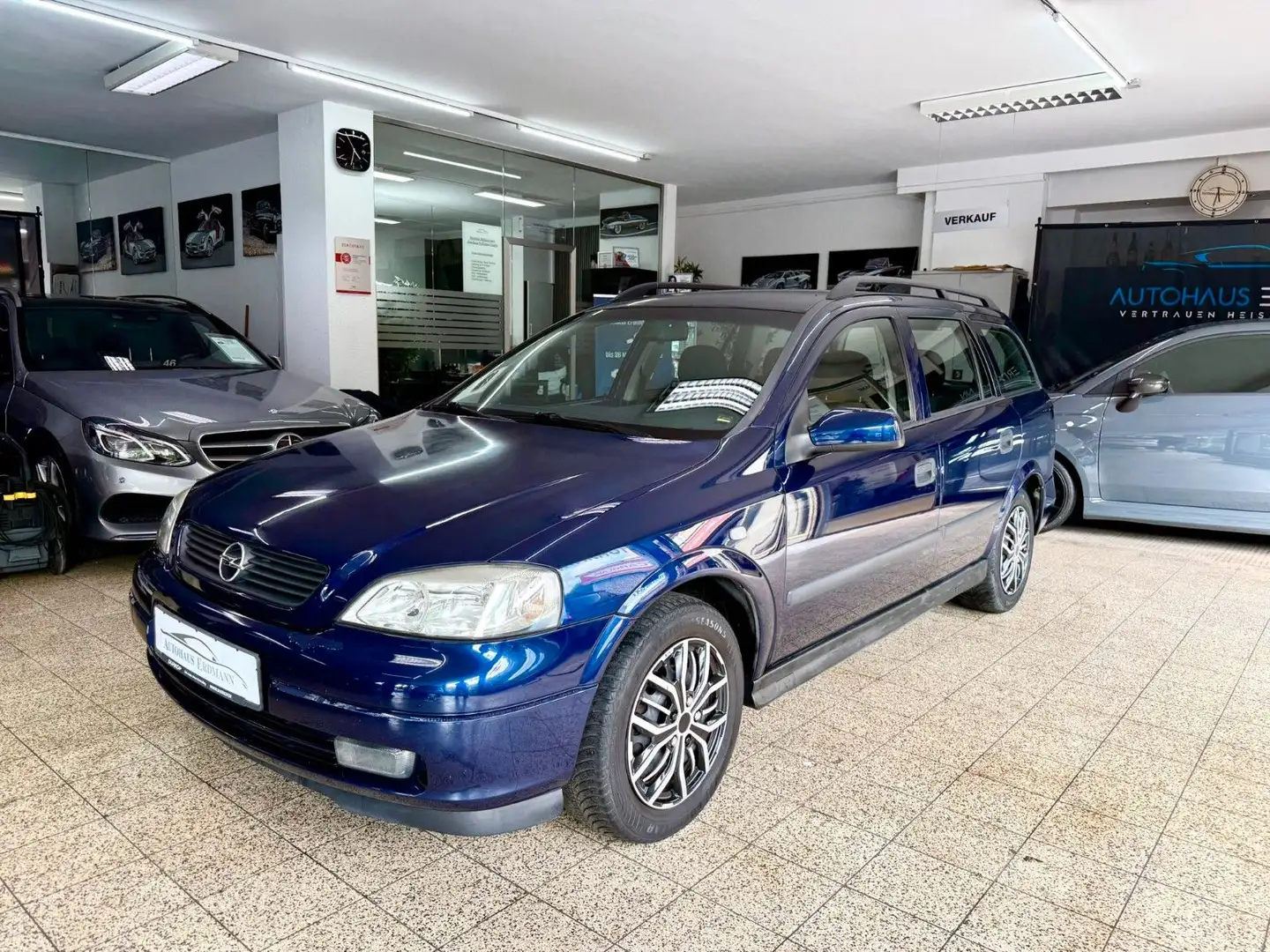 Opel Astra G Caravan 1.6-16V*Tüv NEU!*Klima*el.Fh Bleu - 1