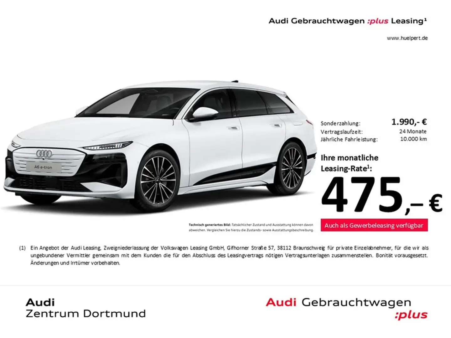 Audi A6 e-tron Avant performance advanced AHK LM20 Weiß - 1