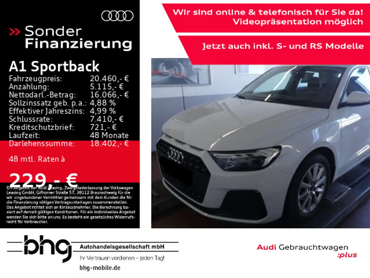 Audi A1 25TFSI advanced PlusPaket Optik LED Weiß - 1