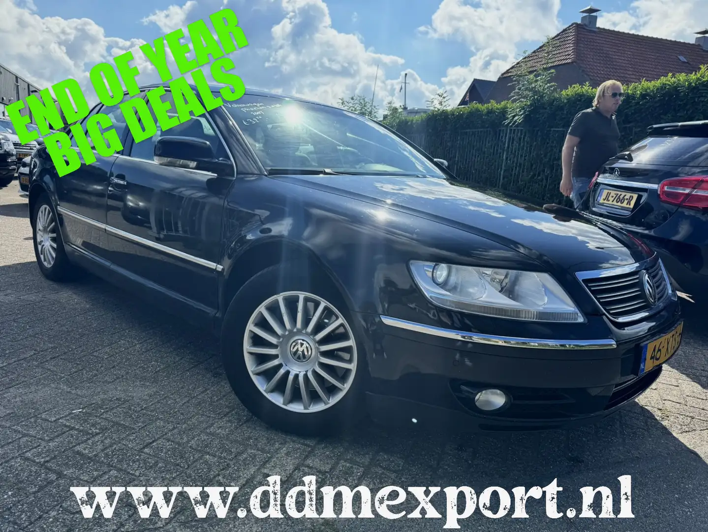 Volkswagen Phaeton 3.0TDI 225pk Navi/Xenon/Leer/Pdc/Disc changer/Driv Zwart - 1