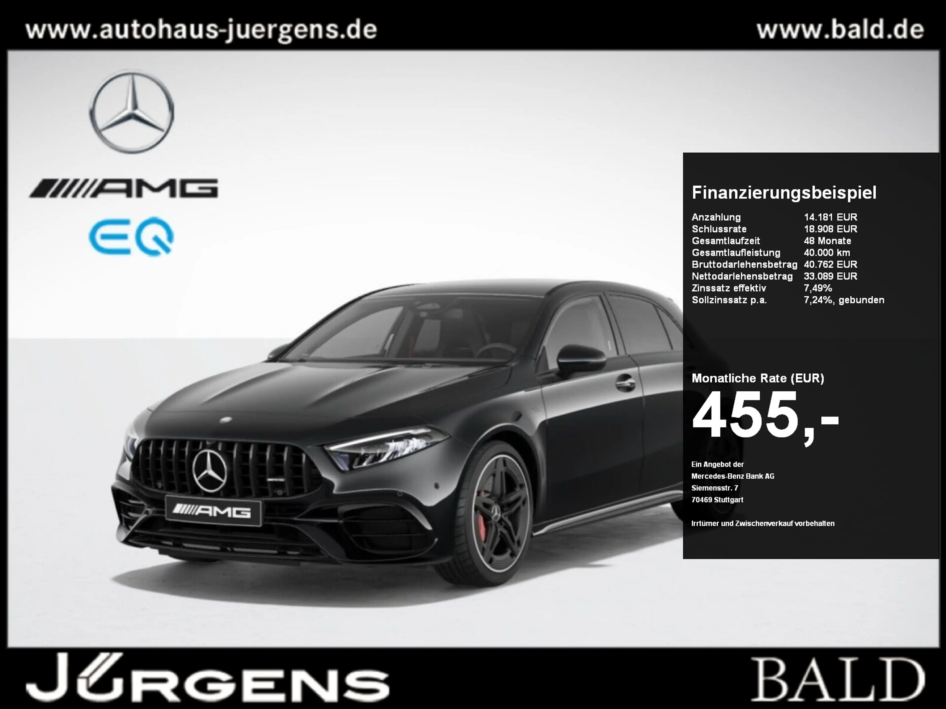 Mercedes-Benz A 45 AMG A 45 S 4M Burm+Drivers+Night II+Kam+Burm+LED