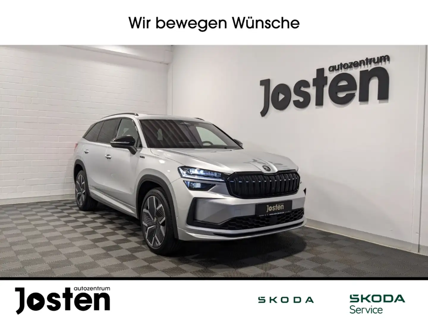 Skoda Kodiaq Sportline 2.0TDI 4x4 DCC+ FahrAss+ AHK Pano 20''- Argent - 1