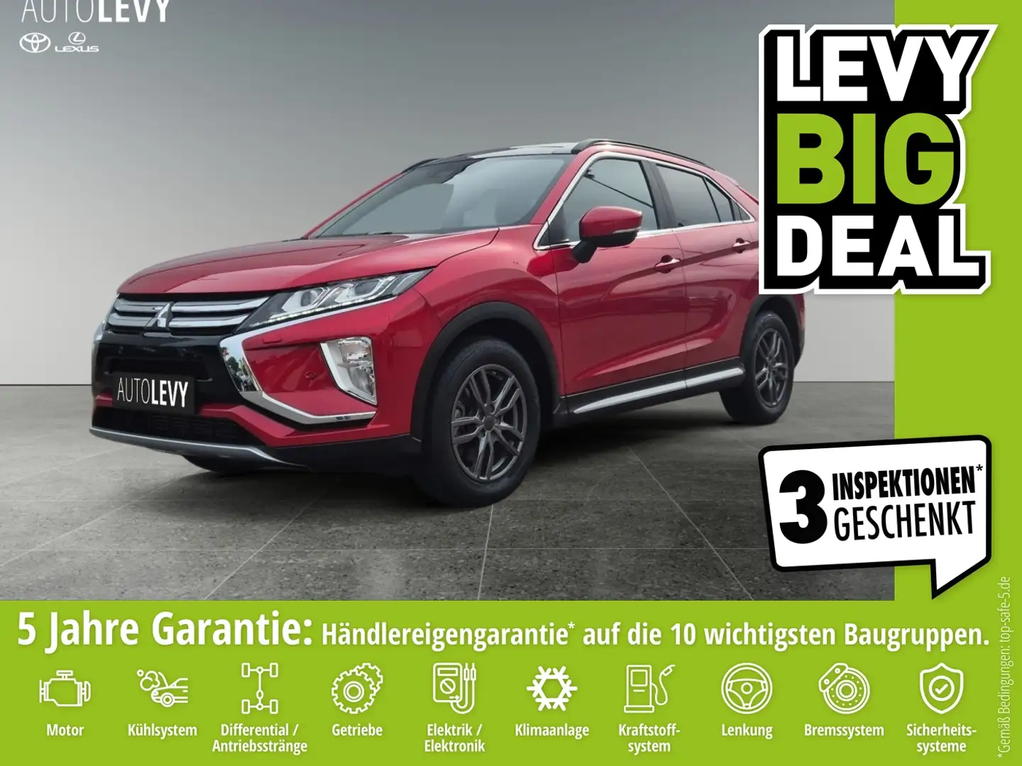 Mitsubishi Eclipse Cross 1.5 Top *HeadUp*Pano*Navi*CarPlay Червоний - 1