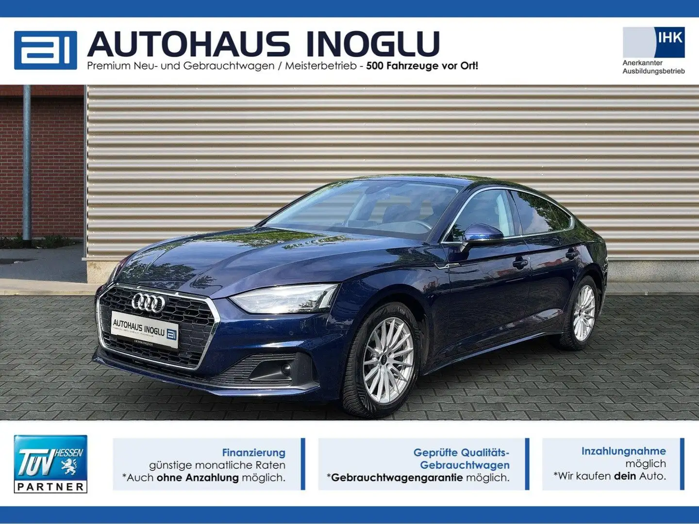 Audi A5 35 Sportback S tronic Navi+LED+SHZ+R-Kam+ACC+ Blau - 1
