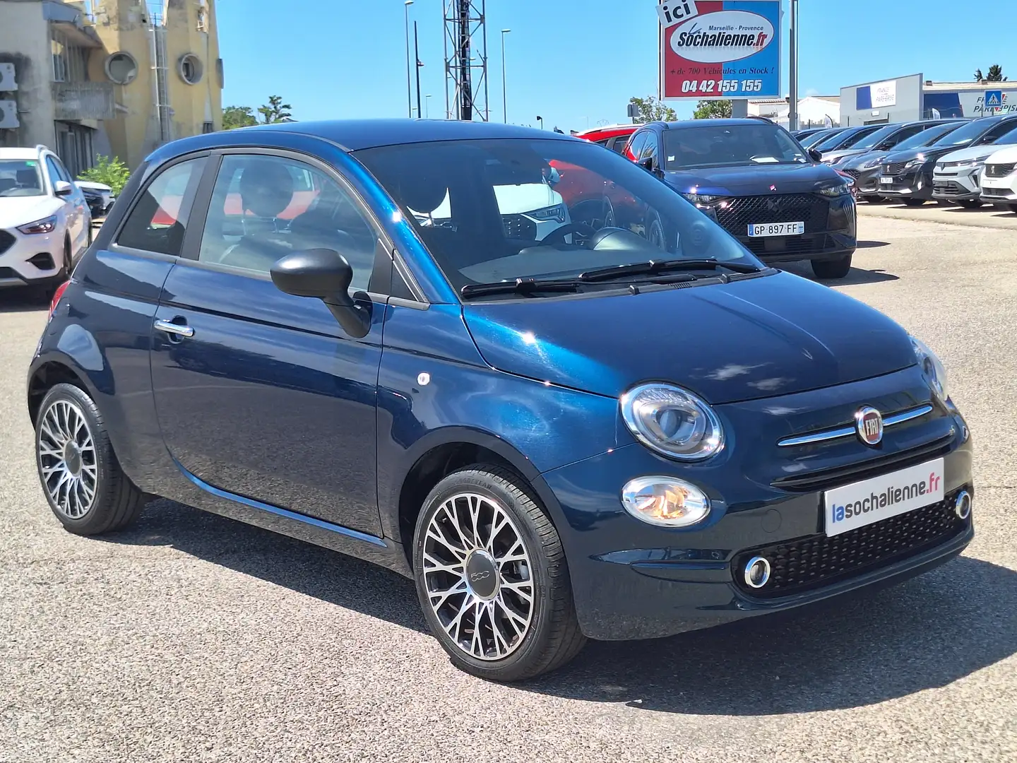 Fiat 500 1.0 70 ch Hybride BSG S/S Bleu - 2