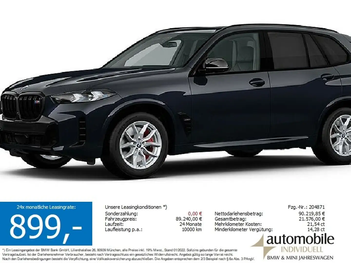 BMW X5 M 60i xDr. M Pro Panorama Standh Massage ACC Schwarz - 1