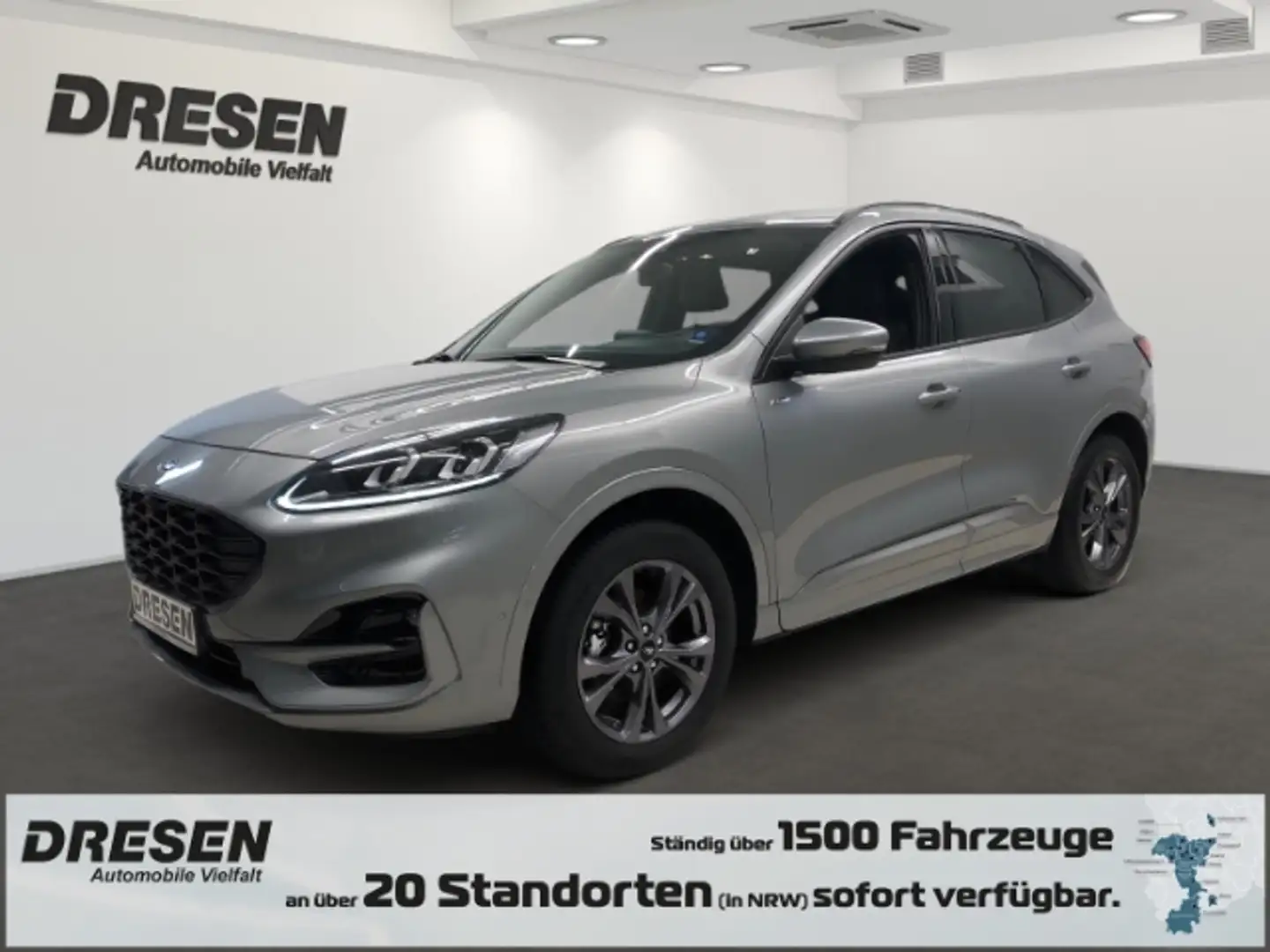 Ford Kuga Hybrid 2.5 Duratec ST-Line X PDCv+h+AHK-klappbar Zilver - 1
