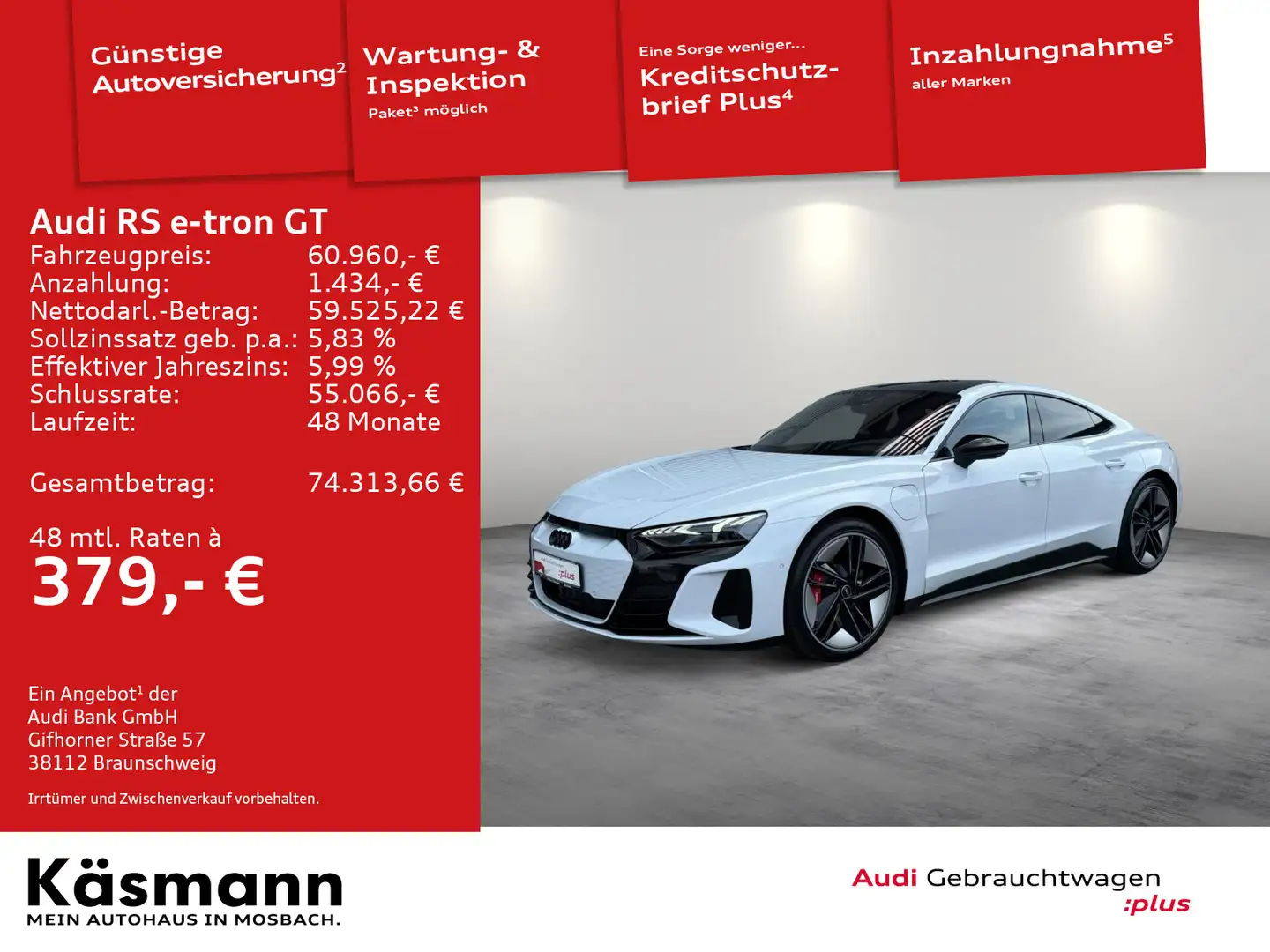 Audi RS e-tron GT MATRIX HUD PANO ALLRADL Gris - 1