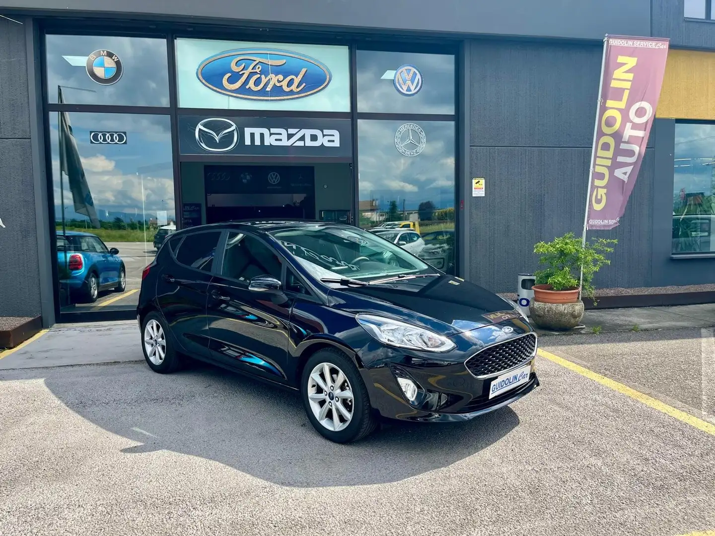 Ford Fiesta 1.1 5P 70CV (NEOPATENTATI) TETTO NAVI RETROCAM Nero - 1