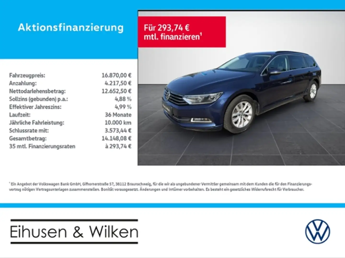Volkswagen Passat Variant 1.4+TSI+COMFORTLINE+ACC+NAVI+SHZ+ Blauw - 1
