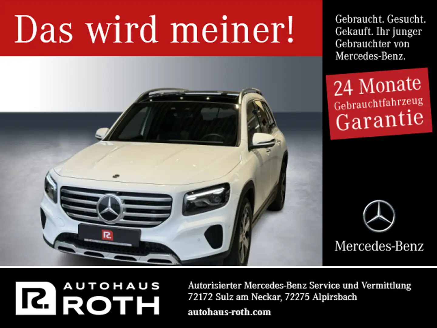 Mercedes-Benz GLB 220 GLB 220 d 4M AHK Distronic P-Dach MBeam 7 Sitze Alb - 1