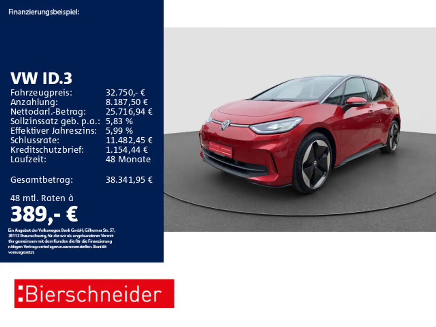 Volkswagen ID.3 Pro S 20 DCC MATRIX HuD 360 Rot - 1