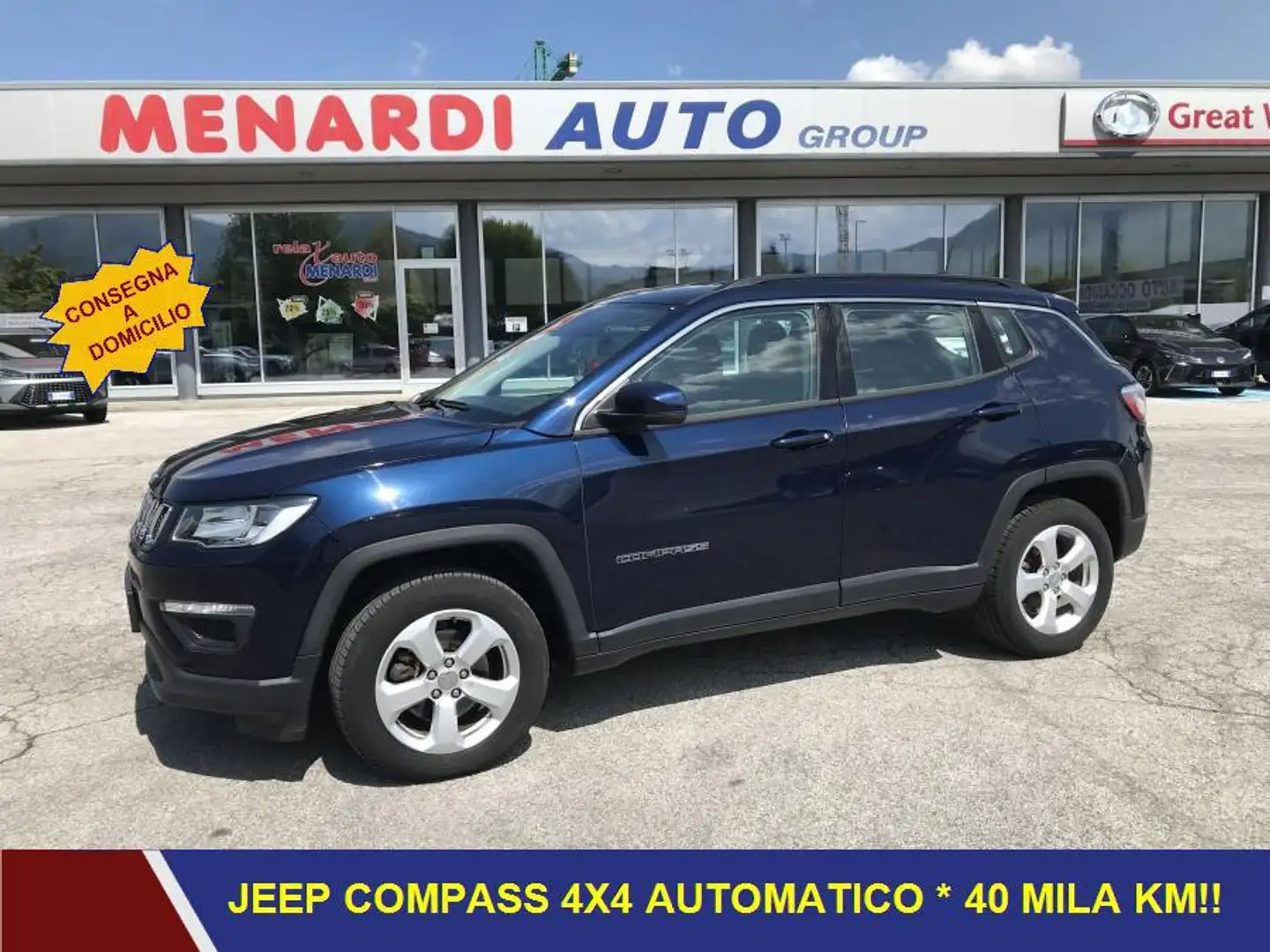 Jeep Compass 2.0 Mjt 140cv 4WD Longitude Auto NAVI + RETROCAME Blu/Azzurro - 1