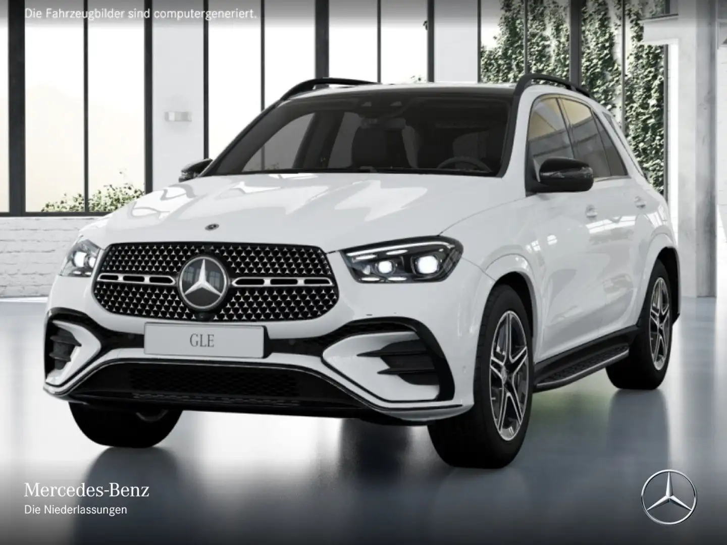 Mercedes-Benz GLE 350 de 4M AMG+NIGHT+PANO+360+AHK+MULTIBEAM+20" Blanc - 2