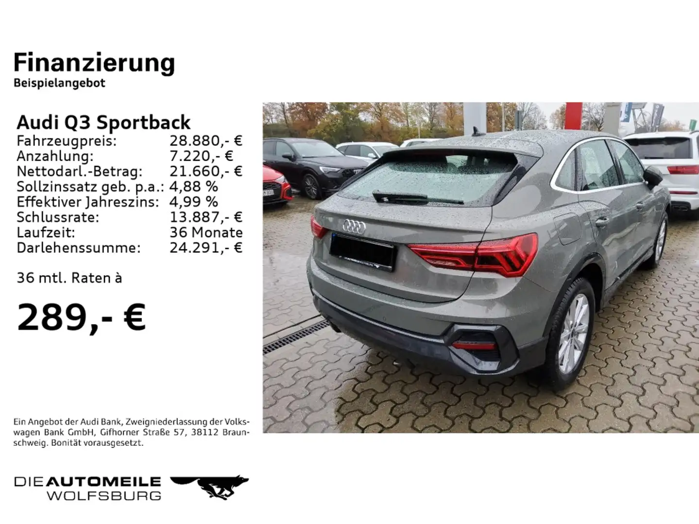 Audi Q3 1.5 TSI S-tronic LED/Einparkhi/Sitz Grigio - 2