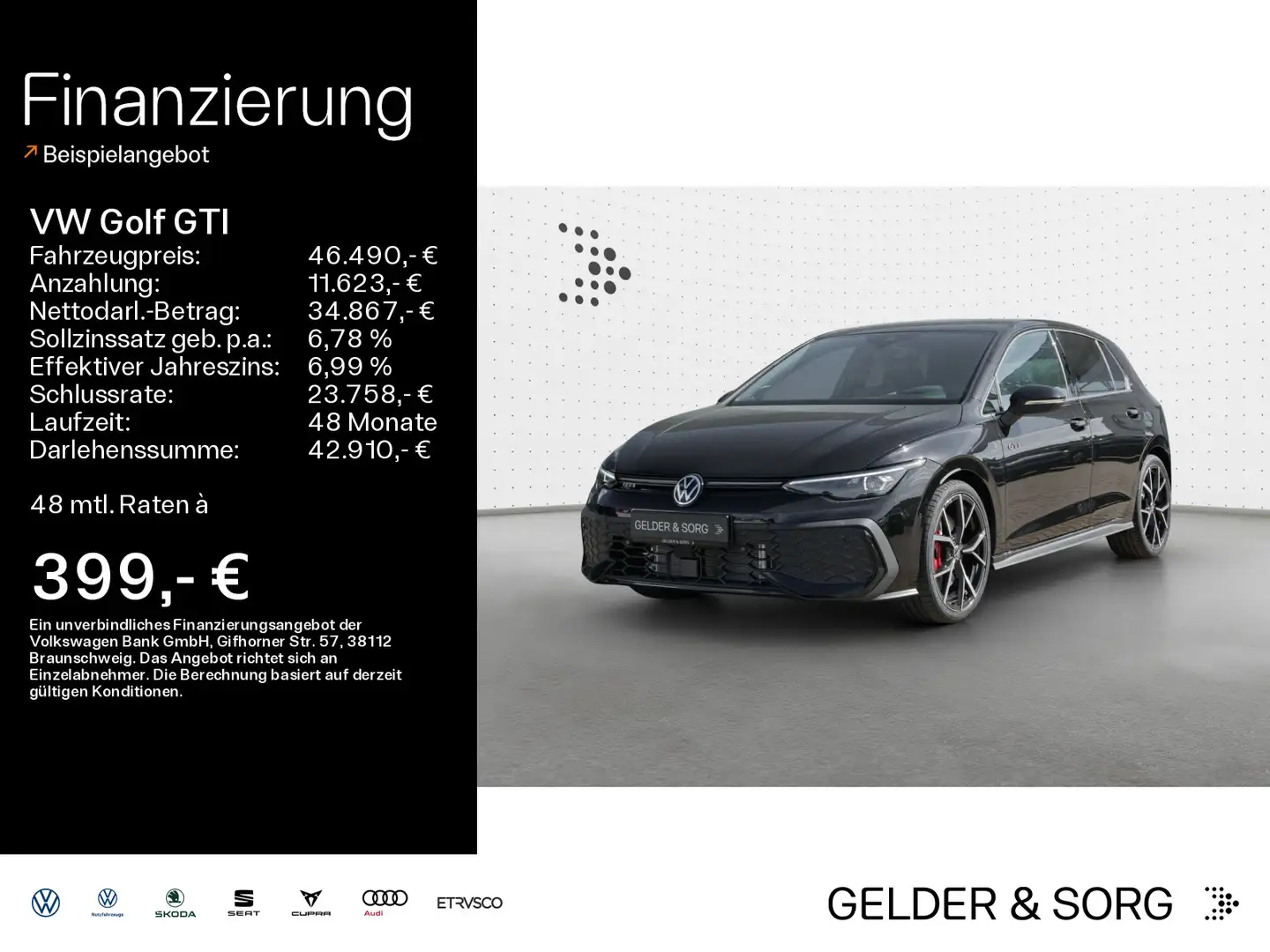 Volkswagen Golf GTI 2,0 l TSI OPF |MATRIX|H&K SOUND|DCC| Noir - 1