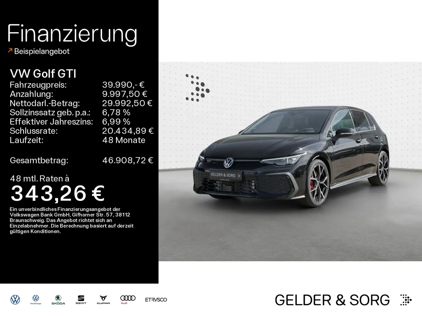 Volkswagen Golf GTI 2,0 l TSI OPF |MATRIX|H&K SOUND|DCC| Noir - 1