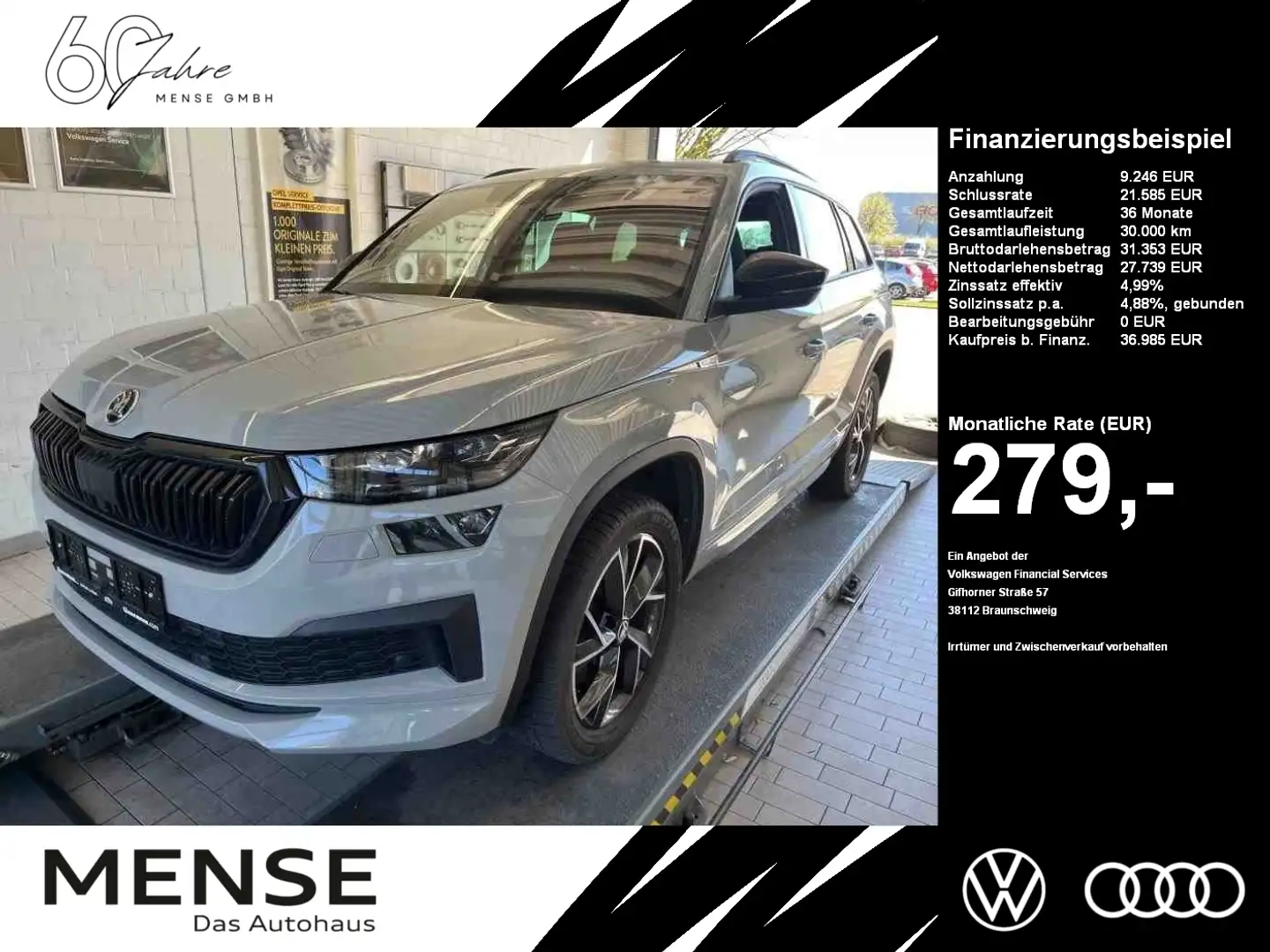 Skoda Kodiaq 2.0TDI DSG 4x4 Sportline |AHK|Pano|4xSHZ Grigio - 1